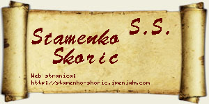 Stamenko Škorić vizit kartica